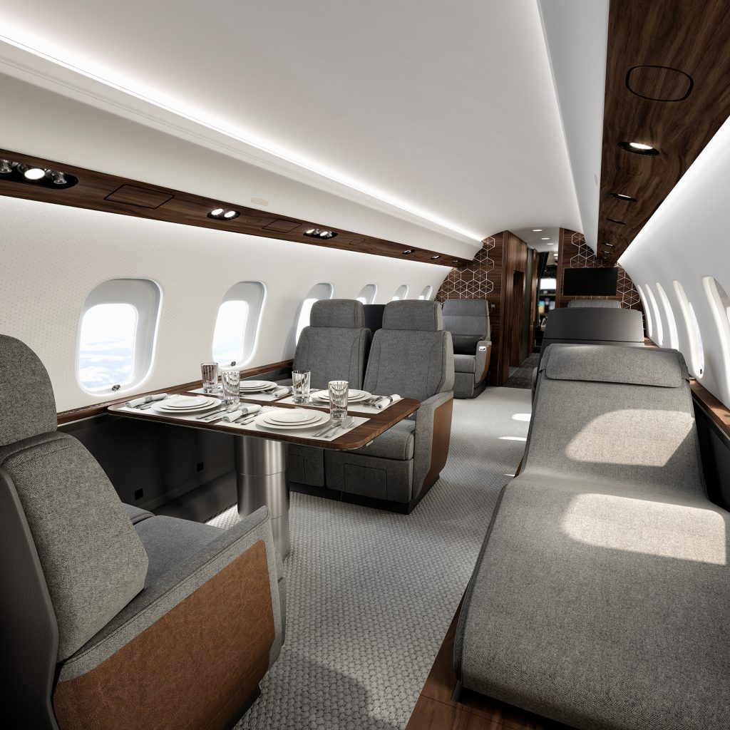 Bombardier Global 6500 conference suite
